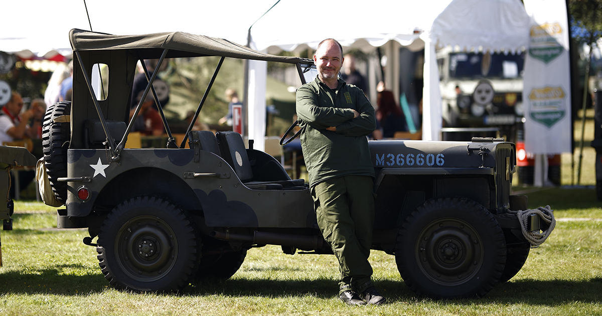 I augusti var Richard Karlsson och Västerviks militärhistoriska förening värdar för ett evenemang med militärhistoriska fordon.