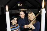 Faezeh Khalaji, Jonas Anundi och Joanna Sliwa är multireligiösa guider. <br>Foto: THOMAS WÅGSTRÖM
