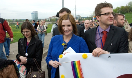 Birgitta Ohlsson i Prideparaden i Vilnius
Foto: BÖRGE NILSSON