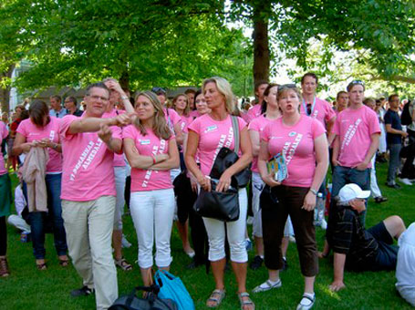 Bemanningsföretagen anser sig vara bra på att hitta jobb åt dem som står längst ifrån arbetsmarknaden. Det framhöll man under en aktion i Almedalen 2009. <br> Foto: Lena Martinell Åkerblom 