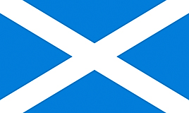 Skottlands flagga. 