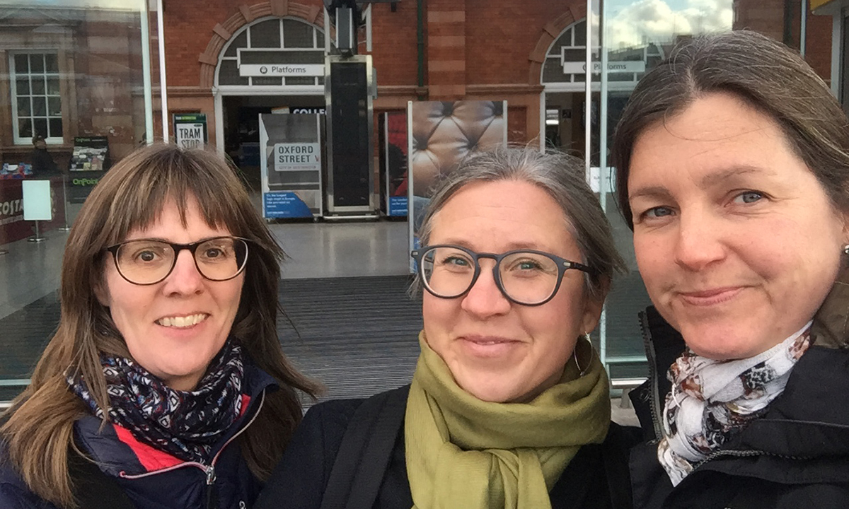 Studiebesöket i Nottingham gav Margaretha Åkerholm, Jenny Lilliehöök och Anne Heikkinen Sandberg många idéer om hur de kan förbättra miljöarbetet vid Stockholms universitet.