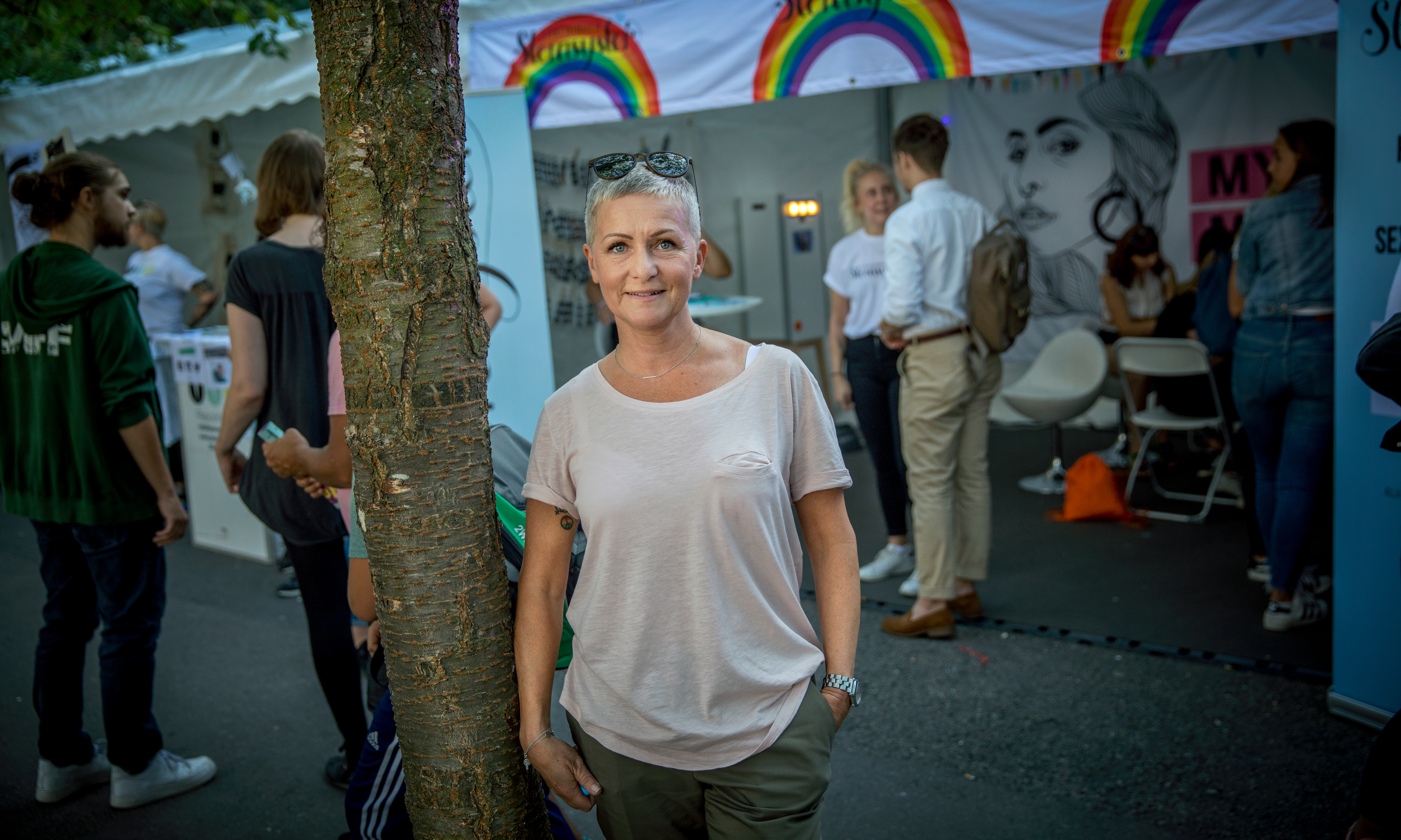 ST-medlemmen Åsa Fröding var på plats med föreningen Stora­syster på Stockholms kultur­festival i augusti. ”Jag har ju alltid tyckt saker och ting om de här frågorna. Nu har jag äntligen något jag kan göra”, säger hon.