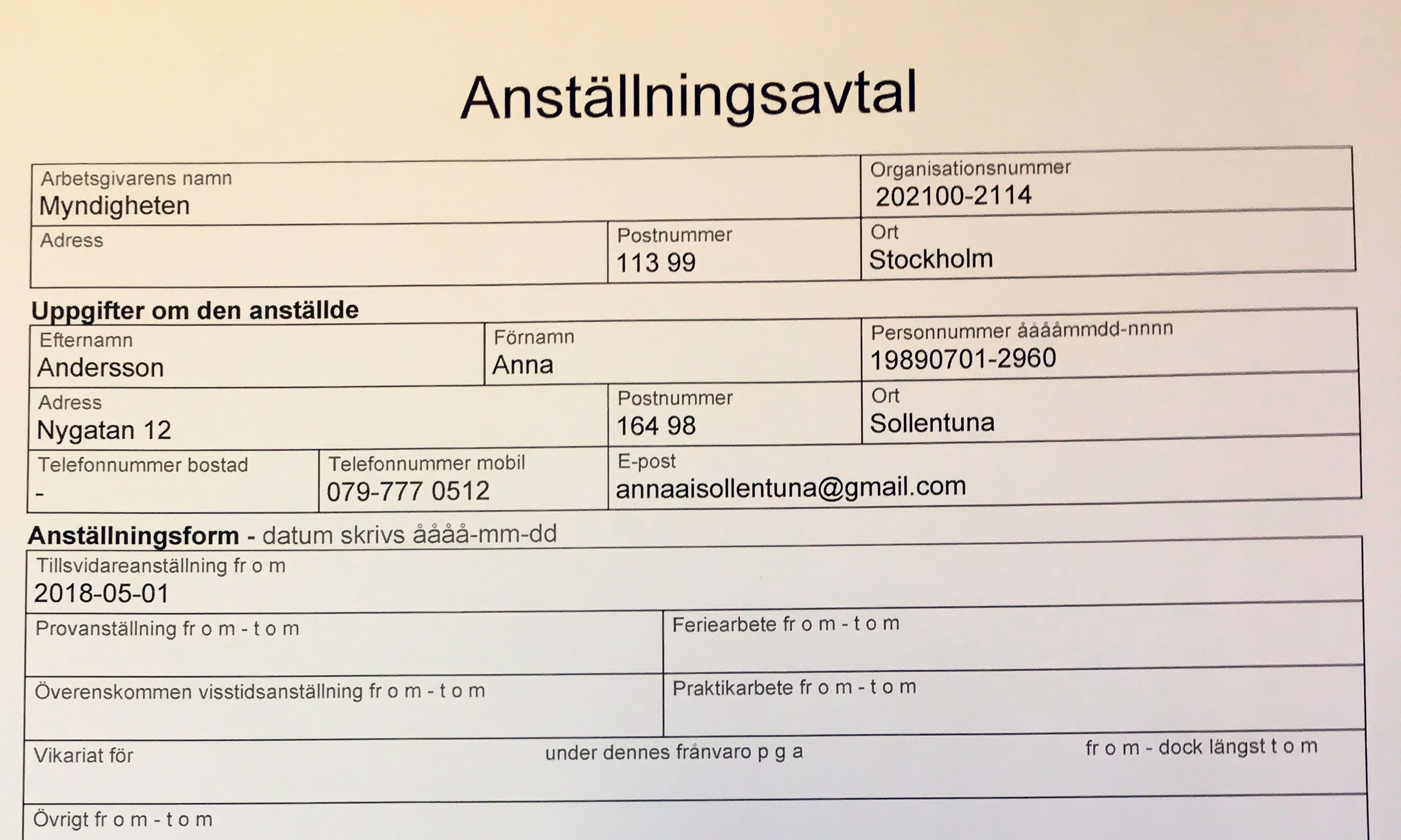 Ett anställningsavtal måste inte nödvändigtvis vara skriftligt för att anses vara giltigt, säger STs förbundsjurist Veera Littmarck.