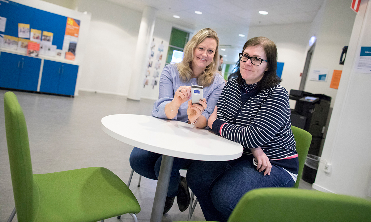 Catarina Örtengren och hennes kollega Malin Rönnbäck på Arbetsförmedlingen i Uppsala berättar på Instagram om sitt arbete med nyanlända. 