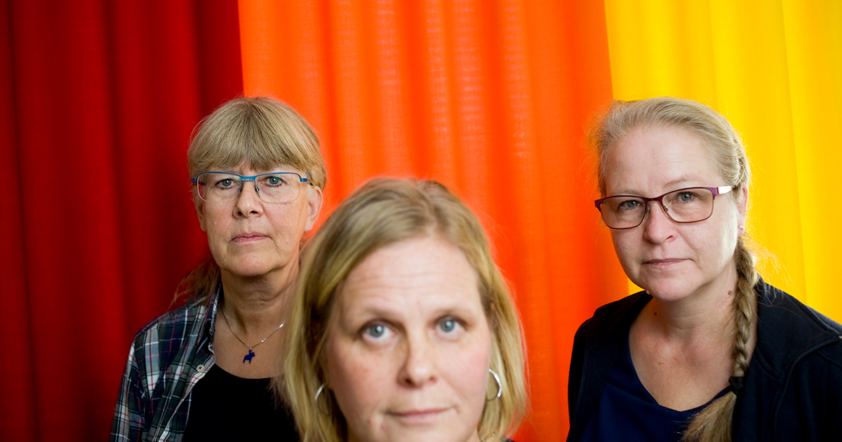 Anne Linderoth, Katarina Hokkanen Gustafsson och Ann-Christin Carlvret tror att en nedläggning av Arbetsförmedlingen skulle ta tid. »Men det är klart man undrar hur politikerna har tänkt«, säger Katarina Hokkanen Gustafsson.