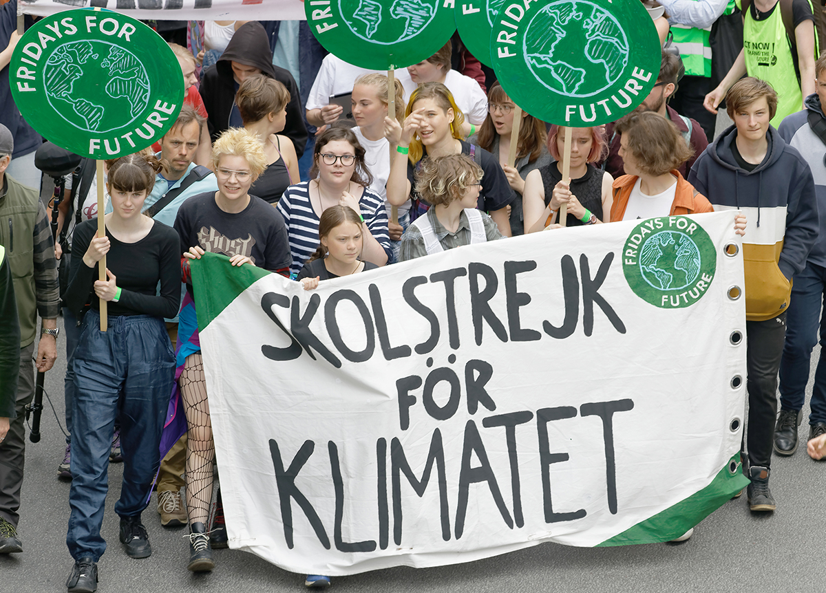 Fridays for future står bakom de fredagsstrejker för klimatet som Greta Thunberg startat.