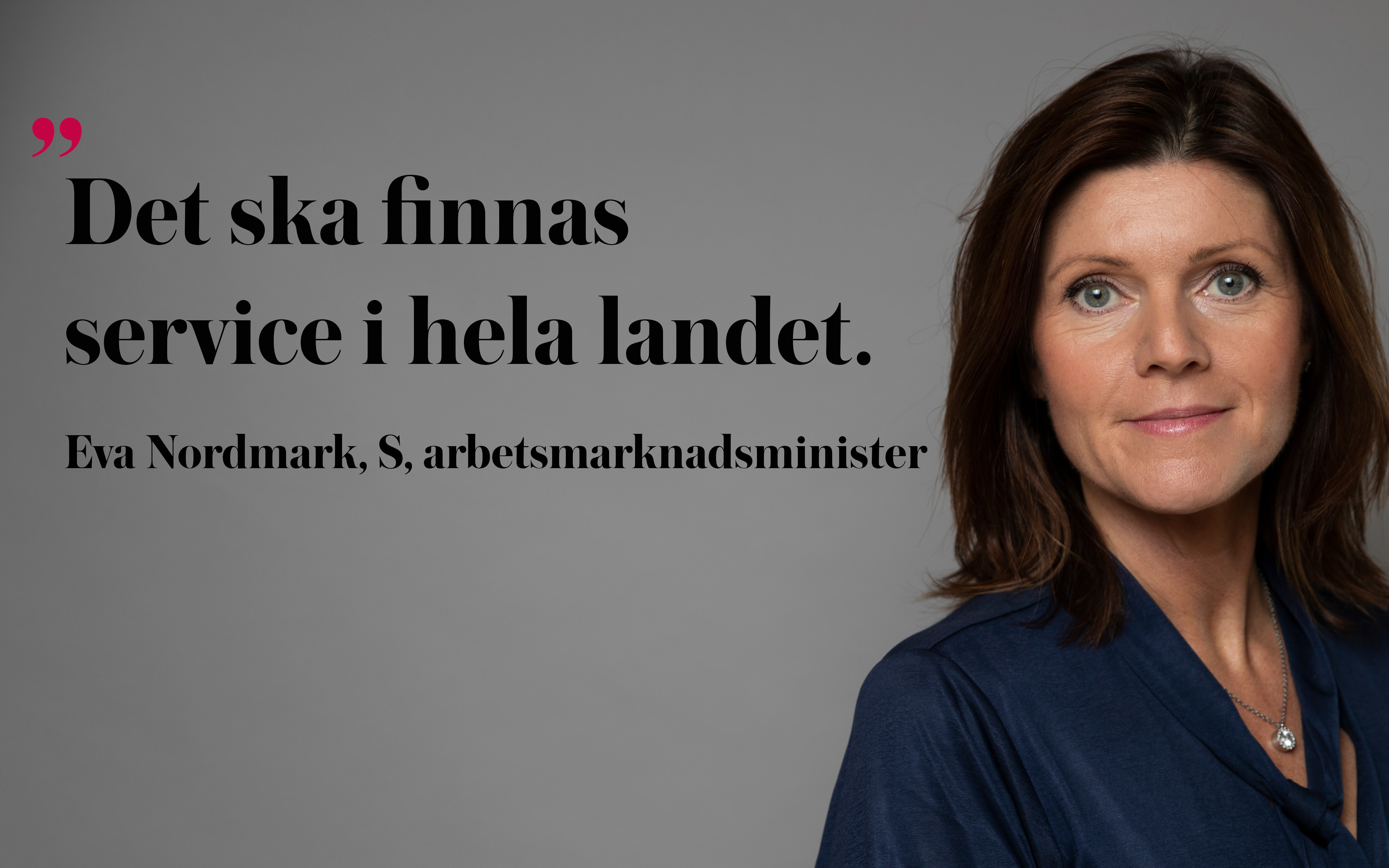 Eva Nordmark, S, är ny arbetsmarknadsminister sedan i måndags.
