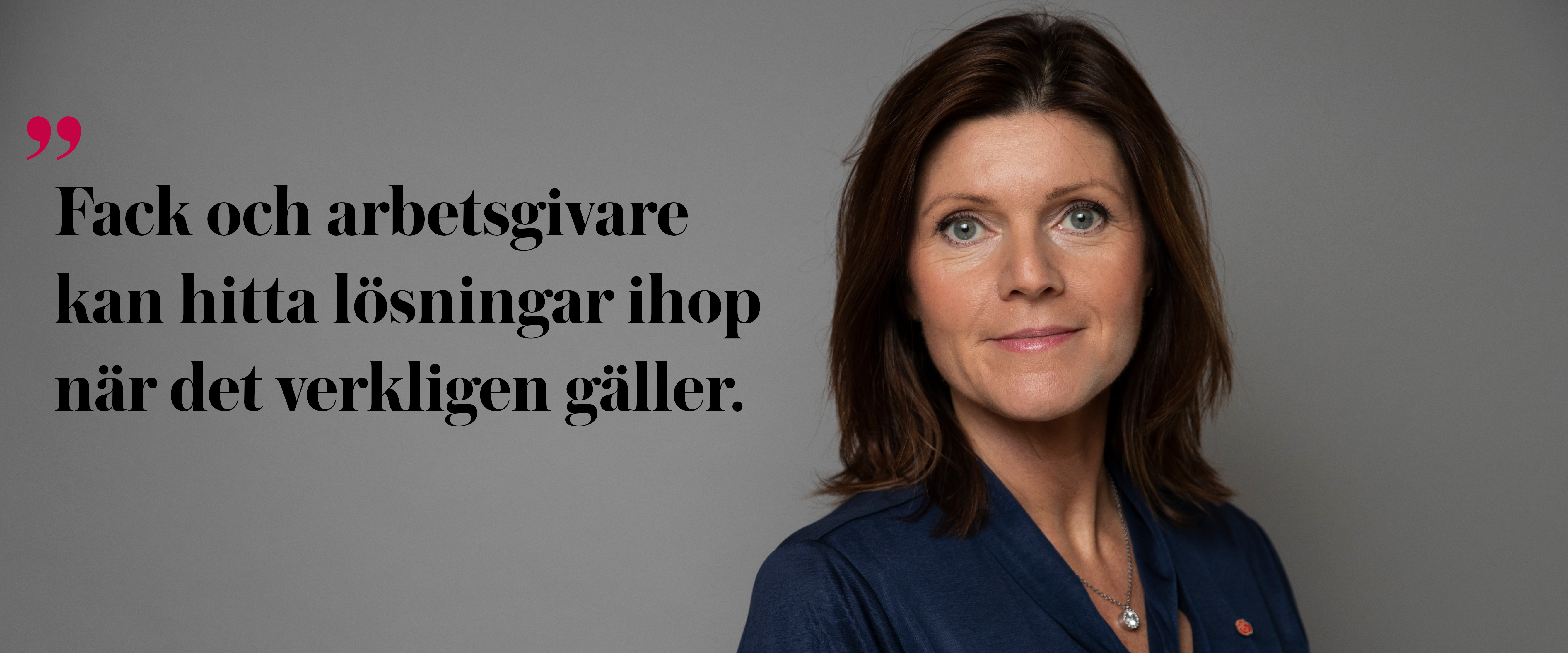 Eva Nordmark, S, lämnar ordförandeposten på TCO för att bli det statsråd som kan komma att få lägga fram förslag på förändringar i arbetsrätten. "Jag vet ju att parterna hellre hade tagit sig an frågan utan press från politiken", säger hon till Publikt.