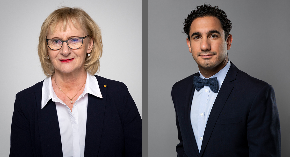 Lena Micko blir ny civilminister. Ardalan Shekarabi blir socialförsäkringsminister. Foto: Hans Alm / Kristian Pohl.