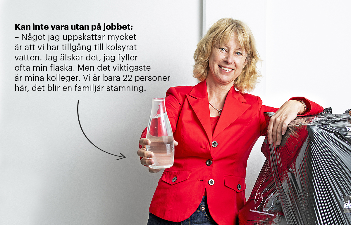 Mari Gremlin är ”flyttgeneral” för Fastighetsmäklarinspektionens lokalbyte. Extra nöjd är hon med att det efter flytten kommer att finnas plats för ett pingisbord, där de anställda ska kunna få ny energi genom att spela rundpingis.