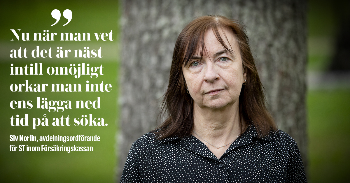 På Försäkringskassan beviljades 13 av myndighetens cirka 14 000 anställda delpension förra året. STs avdelningsordförande Siv Norlin kallar arbetsgivarens inställning ”njugg”.