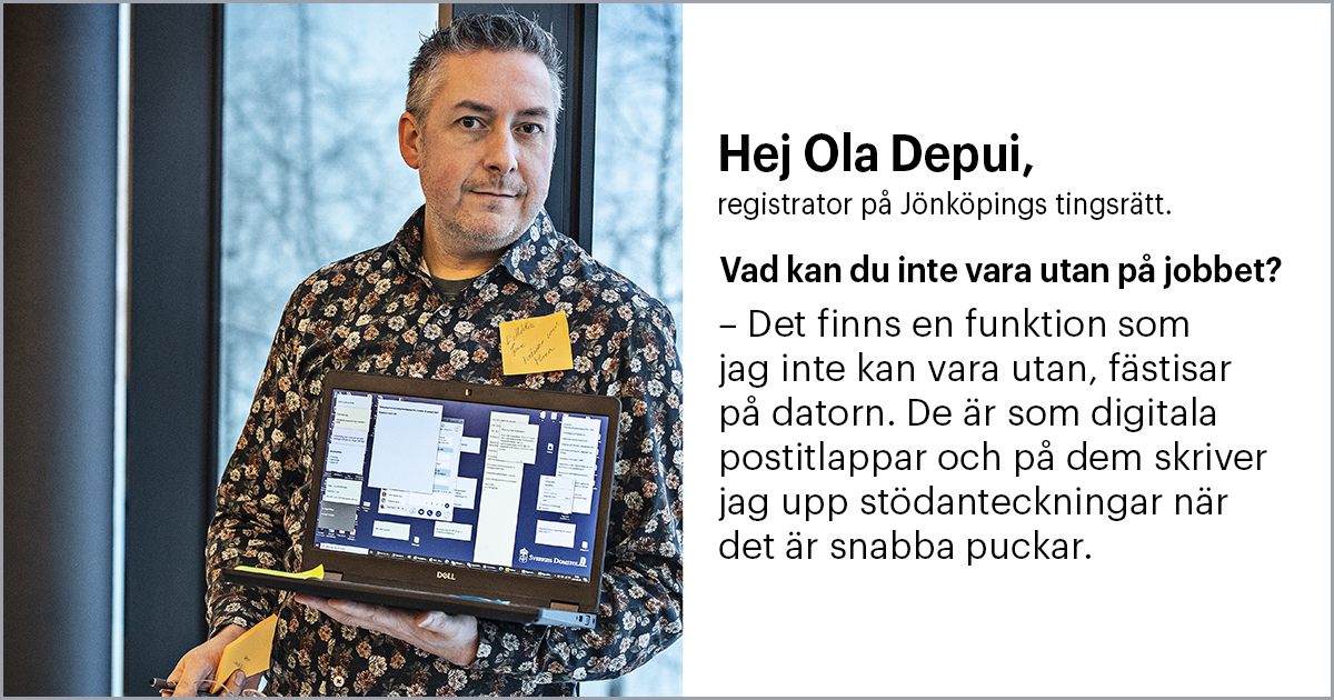Ola Depui, registrator på Jönköpings tingsrätt.