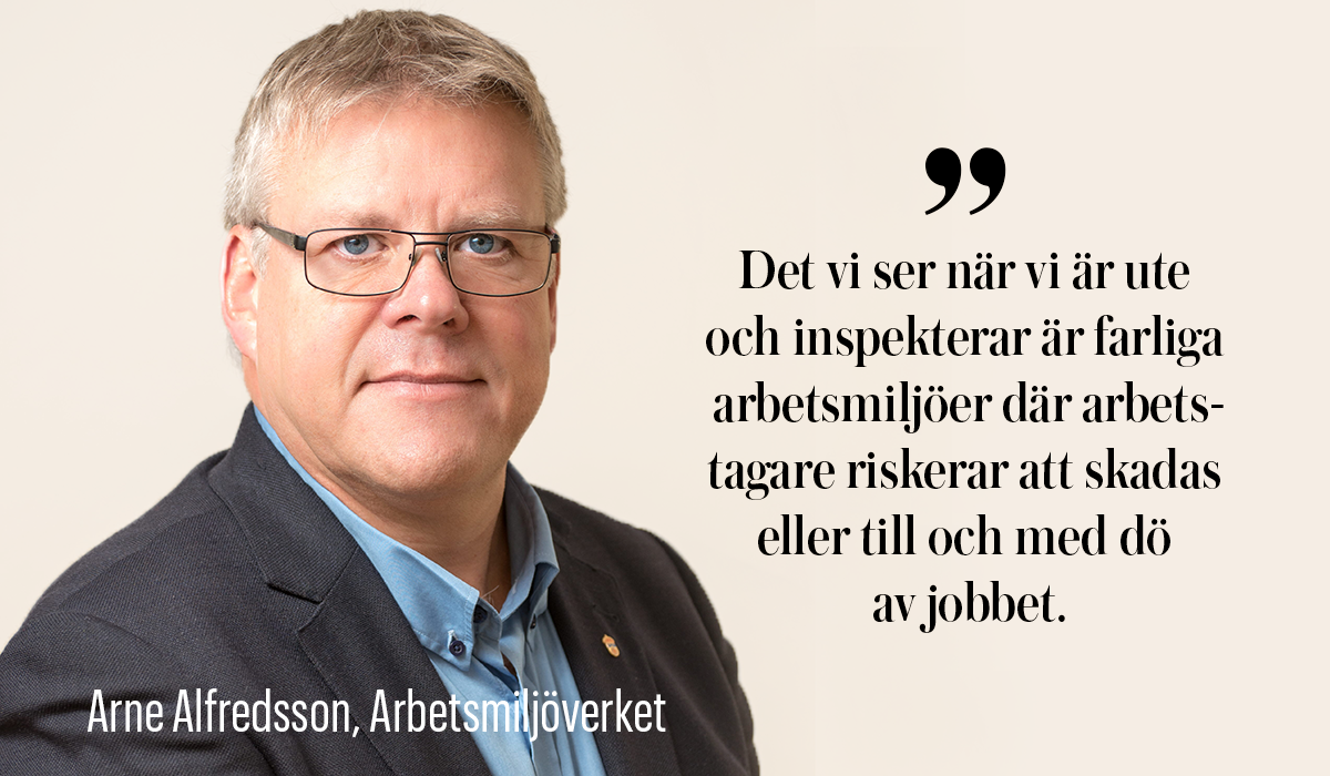 Arne Alfredsson, avdelningschef på Arbetsmiljöverket.