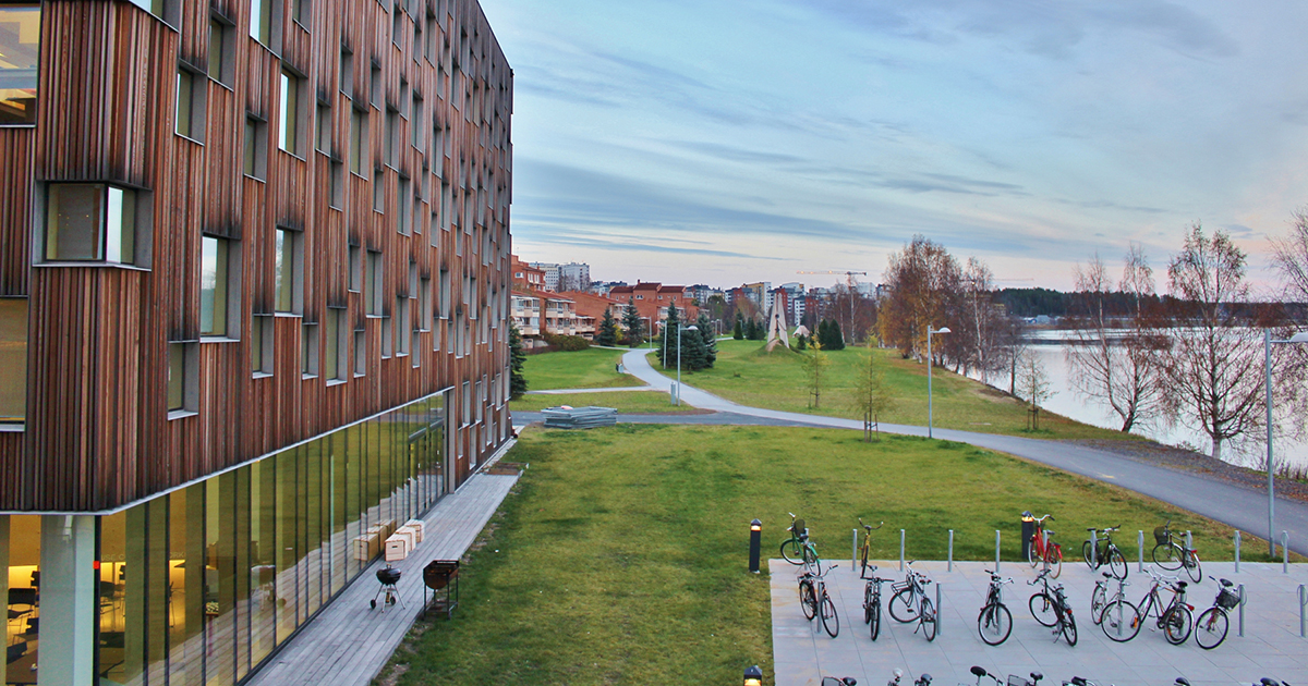Tomt campus vid Umeå universitet.