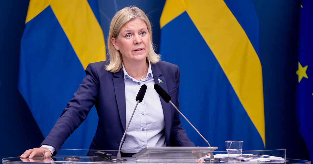 På en presskonferens i dag presenterade finansminister Magdalena Andersson, S, regeringens budgetproposition för 2022 och höständringsbudgeten för 2021.