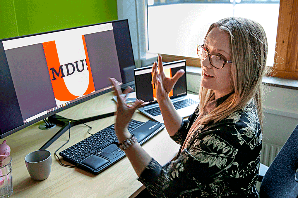 Kommunikatören Malena Sattar arbetar för att det nyblivna universitetet ska nå ut med sin forskning, som i år fått betydligt större anslag än tidigare.