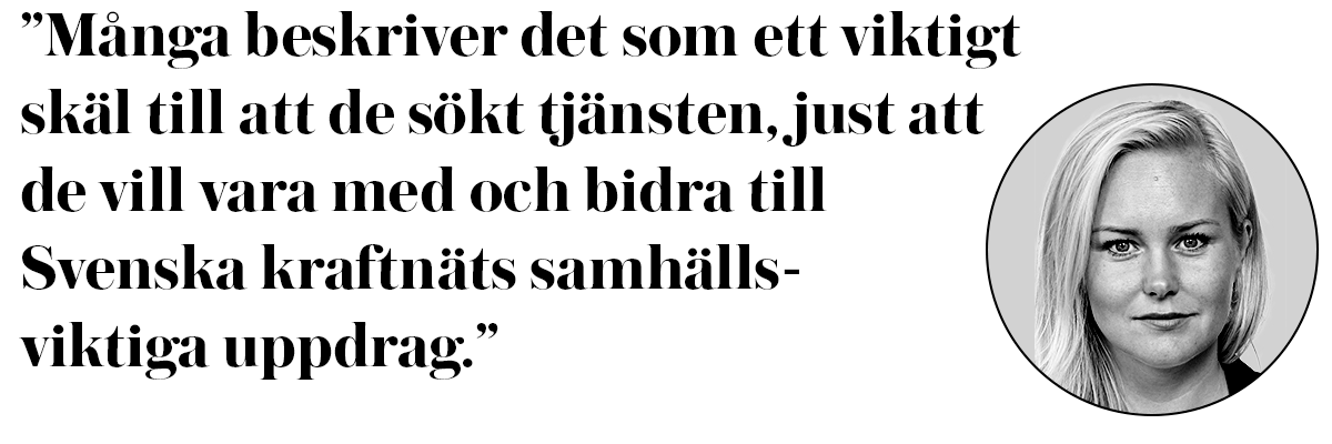 Sara Bäckström, tillförordnad enhetschef för Svenska kraftnäts enhet för kompetensförsörjning.