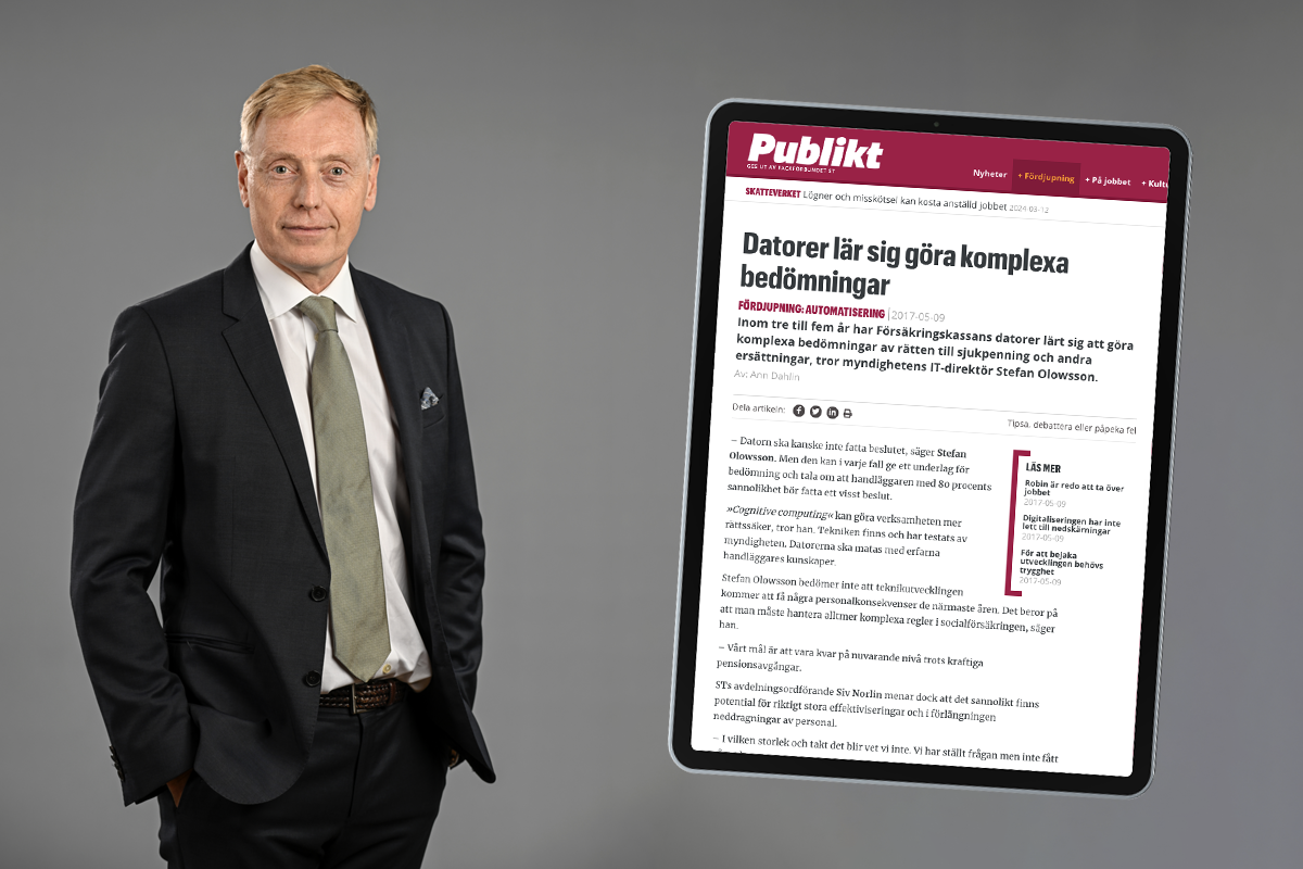 Peter Haglind, it-chef på Försäkringskassan.