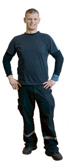 Robin Johansson, Posten. Favoritkläder: Shorts och t-shirt - slappt.