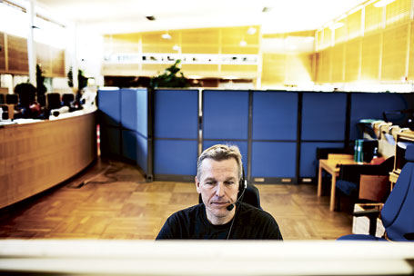 Kenneth Gunnarsson arbetar som flygledare på Sturups flygledarcentral.<br>