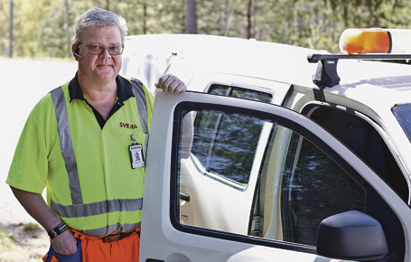 Thomas Wiklund, mätningstekniker på Svevia. Foto: Sabina Wixner.