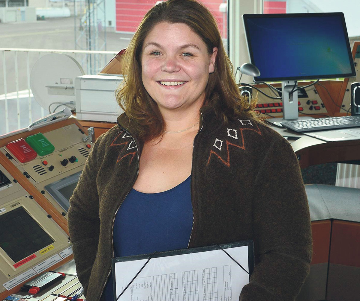 Susanna Nutti, flygledare vid Luftfartsverket i Kiruna