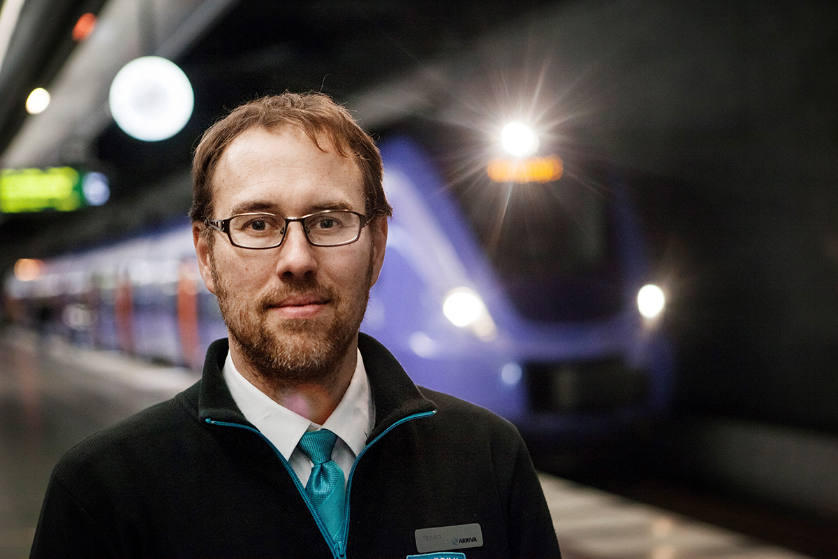 Mattias Lundblad, tågvärd, Arriva.