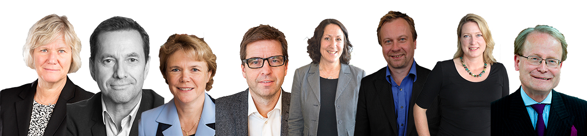 Ann-Marie Begler, Torsten Håkansta, Harriet Wallberg, Håkan Wåhlstedt, Anne Holm Gulati, Stig Orustfjord, Rebecka Nolmark, Anders Hamsten.