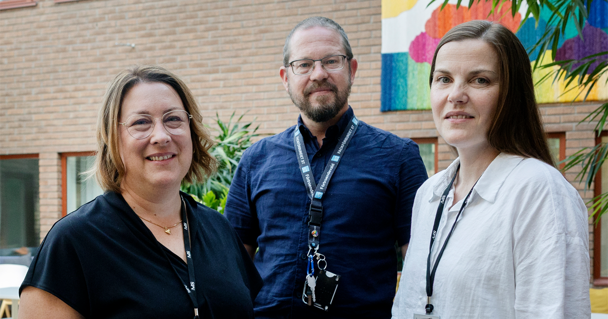 Caroline Ytterström, Daniel Granath och Carolina  Frankson tycker alla att filmerna är ett roligt inslag på medarbetardagarna.