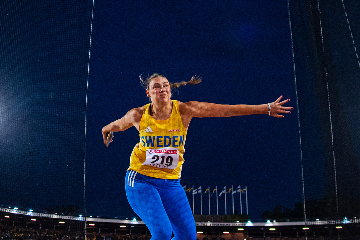 ”Den bästa känslan i diskus är när jag är i form och vet att jag kommer att kasta långt”, säger ST-medlemmen Mathilda Eriksson, som i år kom trea i Finnkampen.