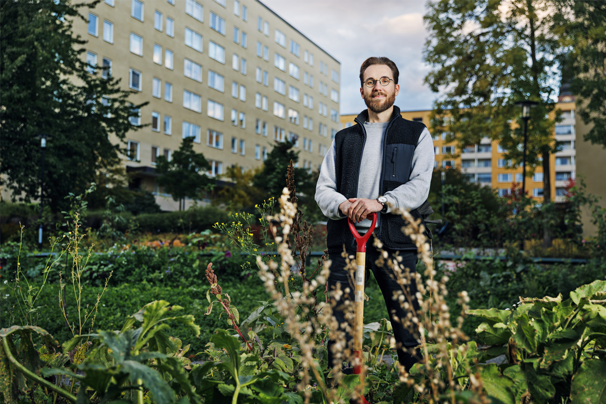 Odla Ihop Tanto är en medlemsförening i Omställningsnätverket som Jonathan Nylander besöker. ”Jag är också medlem i Odla Ihop, men tillhör inte de mest aktiva i föreningen”, säger han.