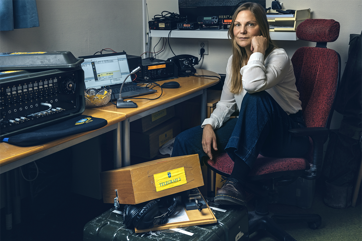 ”Det handlar mycket om att vara beredd på att kommunikationen inte alltid fungerar som man är van vid. Just därför är det viktigt att öva regel­bundet”, säger Sara von Hofsten, som är vice ordförande i Frivilliga Radioorganisationen.
